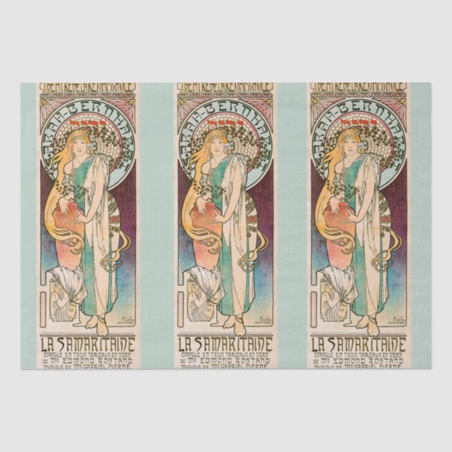 MOUSSELINE PAPIER MOUSSELINE: ALPHONS MUCHA : LA SAMARITAINE (Recto)