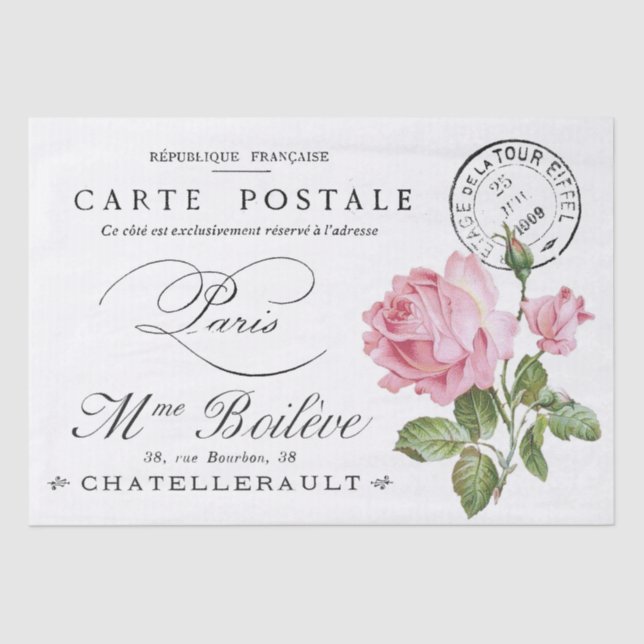 Mousseline PAPIER MOUSSELINE: FRANÇAIS vintage ; CONCEPTION D (Recto)