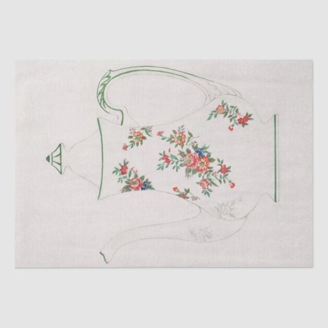 MOUSSELINE PAPIER MOUSSELINE: JAPONAIS: CONCEPTION DE TEAPOT  (Recto)