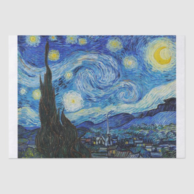 MOUSSELINE PAPIER MOUSSELINE: LA NUIT STARRY : VAN GOGH (Recto)
