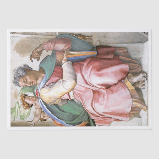 MOUSSELINE PAPIER MOUSSELINE: MICHELANGELO : SISTINE CHAPEL (Recto)