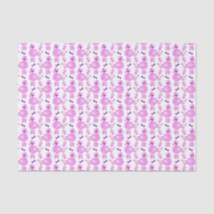 Mousseline Papier papier d'aquarelle à motif de caniche rose