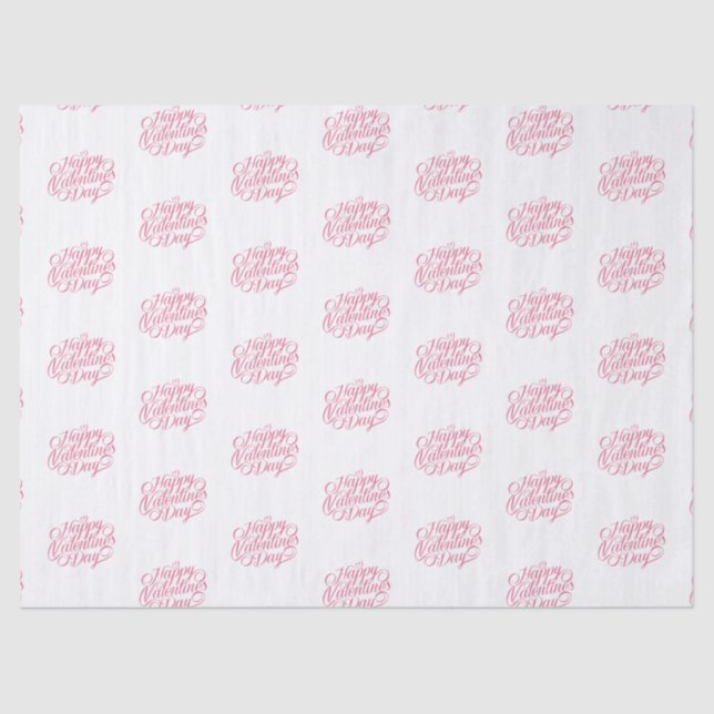 Mousseline Papier papier Heureuse Sainte-Valentin (Recto)