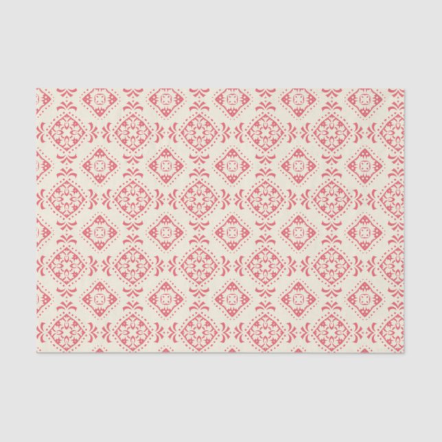 Mousseline Papier papier Motif Abstrait en forme rouge (Recto)