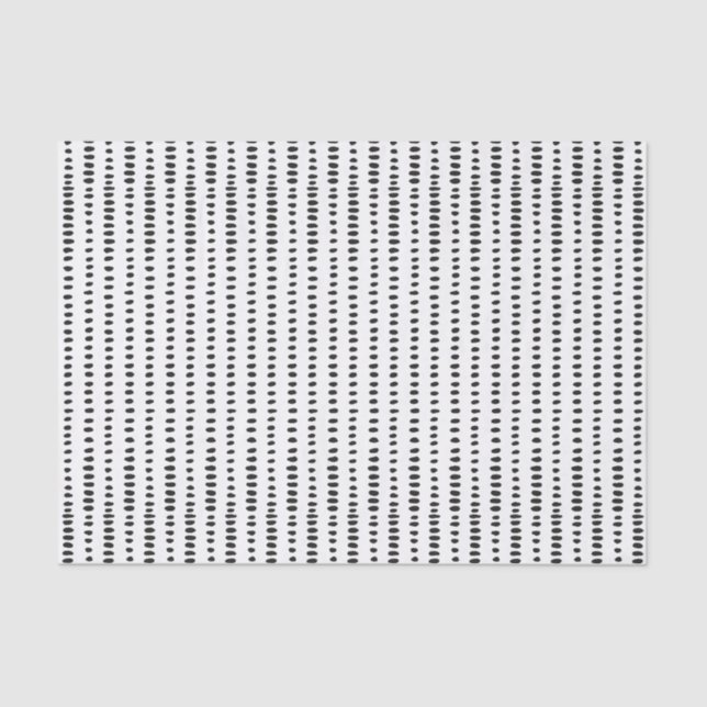 Mousseline Papier papier Motif Abstrait, noir et blanc (Recto)