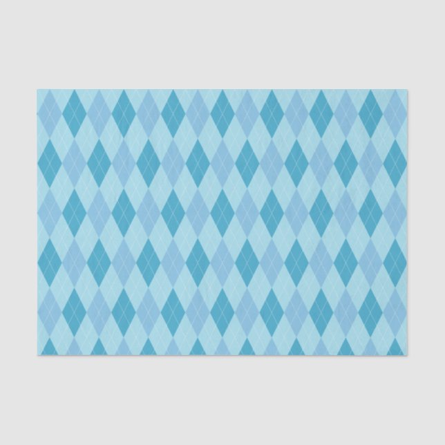 Mousseline Papier papier Motif de Jacquard de tons bleus (Recto)