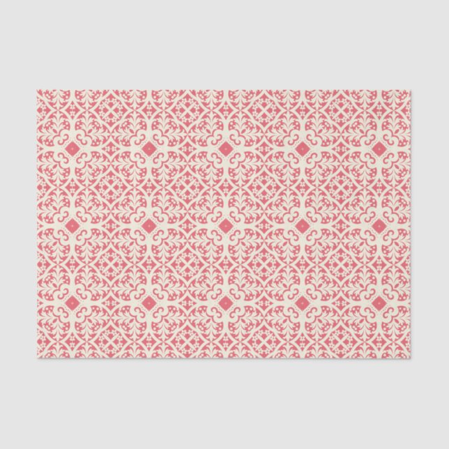 Mousseline Papier papier Motif rouge Abstrait (Recto)