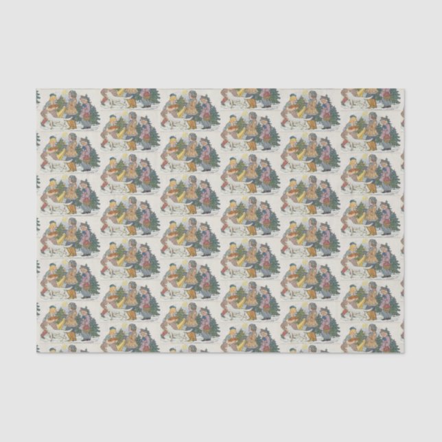 Mousseline Papier papier papier à dessin FOLK (Recto)