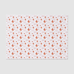 Mousseline Papier papier papier à motif de poulet à fils roug