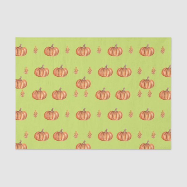 Mousseline Papier papier papier Citrouille d'automne d'Hallow (Recto)
