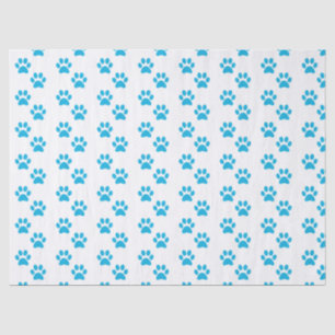 Mousseline Papier papier papier Empreinte de patte bleu