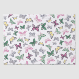 Mousseline Papier papier papier Motif élégant à papillon