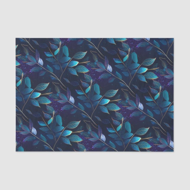 Mousseline Papier papier papier papier Feuille bleu brillant (Recto)