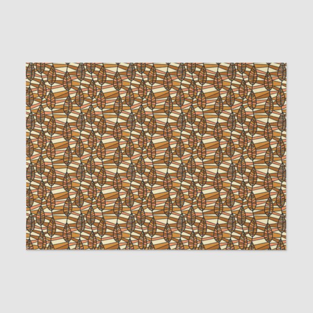 Mousseline Papier papier papier retro automne (Recto)