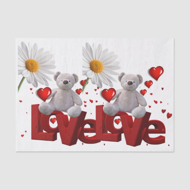 Mousseline Papier papier sur la Saint-Valentin (Recto)