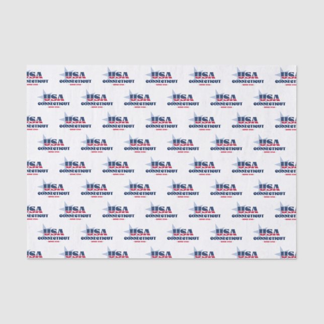 Mousseline Papier papier tissu Connecticut State Pride (Recto)