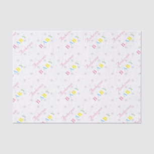 Mousseline Papier papier tissu de Baby shower personnalisé