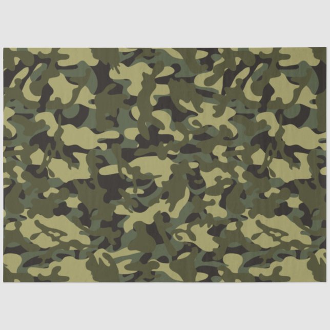 Mousseline Papier papier tissu de l'Euro Spring Camouflage (Recto)