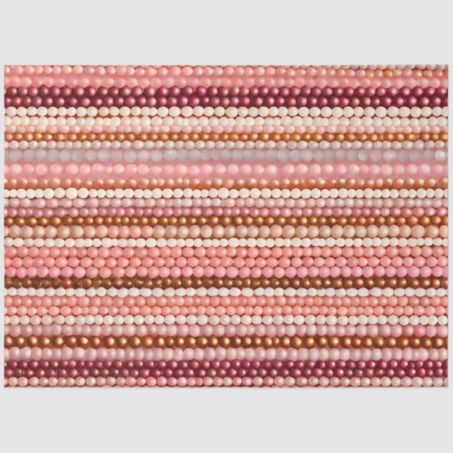 Mousseline Papier papier tissu de perle coloré (Recto)