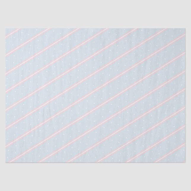 Mousseline Papier Pastel rose, bleu et blanc (Recto)