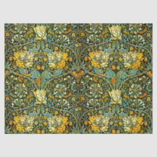 Mousseline Papier peint floral Chèvrefeuille Or de William Mo