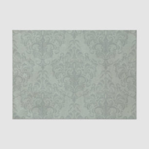 Mousseline Papier peint rustique gris de cru de damassé