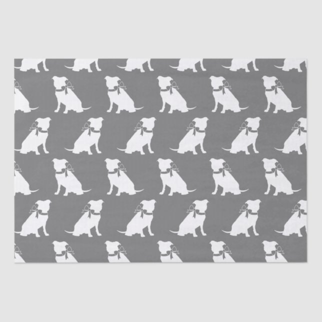 Mousseline Papier Pitbulle Pitbulle Pit Bull Chien Chien Chie (Recto)