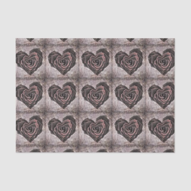 Mousseline papier rose de coeur goth (Recto)