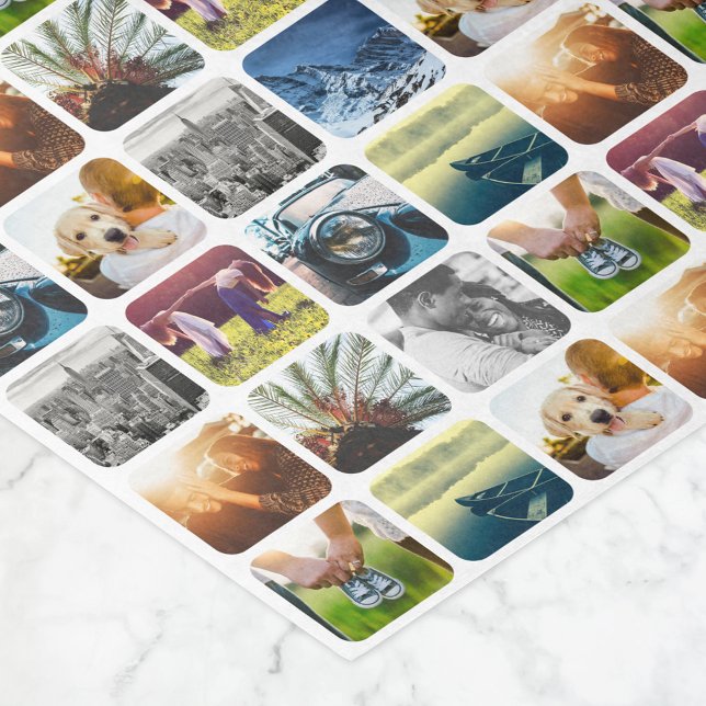 Mousseline Papier Tissu 10 Photo Arrondi Blanc (Créateur téléchargé)