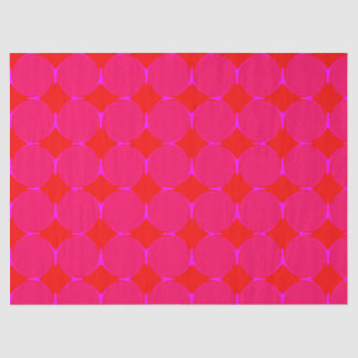 Mousseline Papier Tissu à Motif Diamant Rose Orange Gras