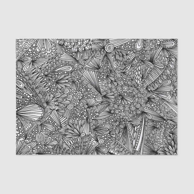 Mousseline Papier Tissu Abstrait Pavo Pontem (Recto)