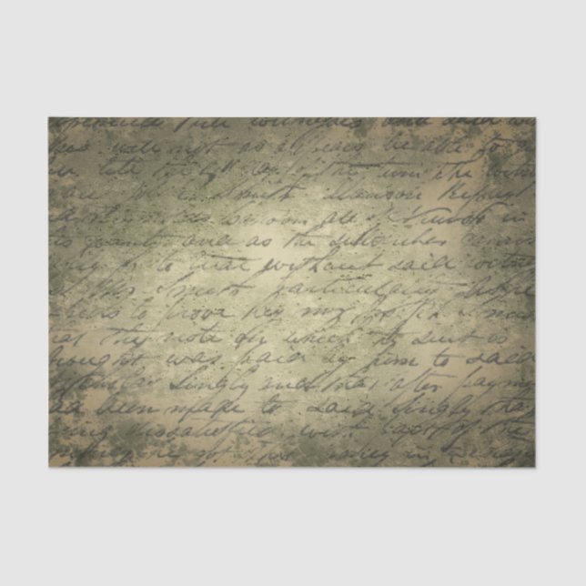 Mousseline Papier Tissu Ancien Script (Recto)