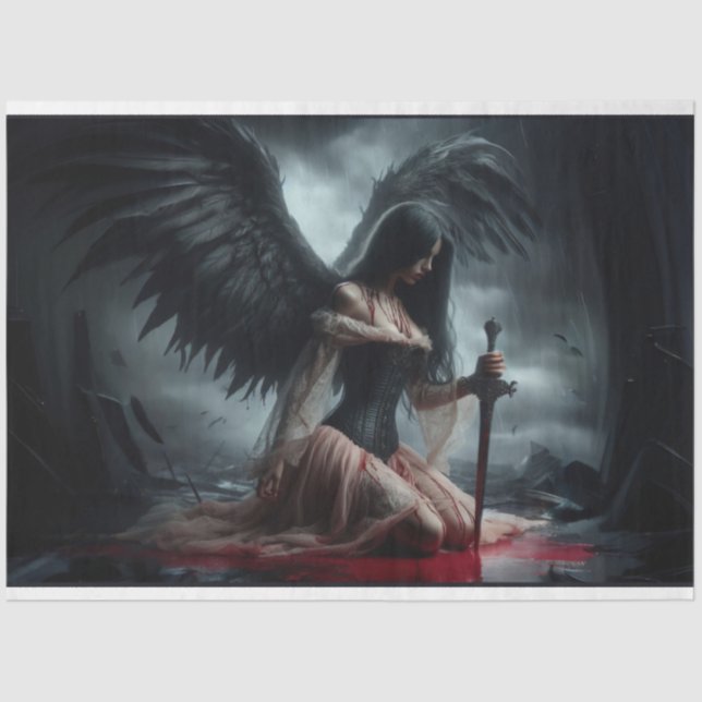 Mousseline Papier Tissu Angel (Recto)