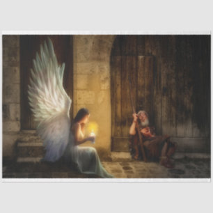 Mousseline Papier Tissu Angel Poor Man 20x30