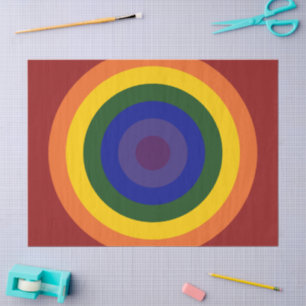 Mousseline Papier Tissu Arc-en-ciel