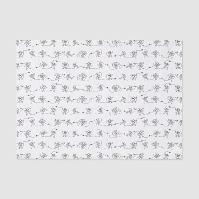 Mousseline Papier Tissu Astronaut (Recto)