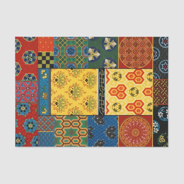 Mousseline Papier Tissu Auguste Racinet (Recto)