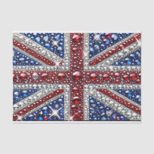 Mousseline Papier Tissu avec design de couleurs britanniques