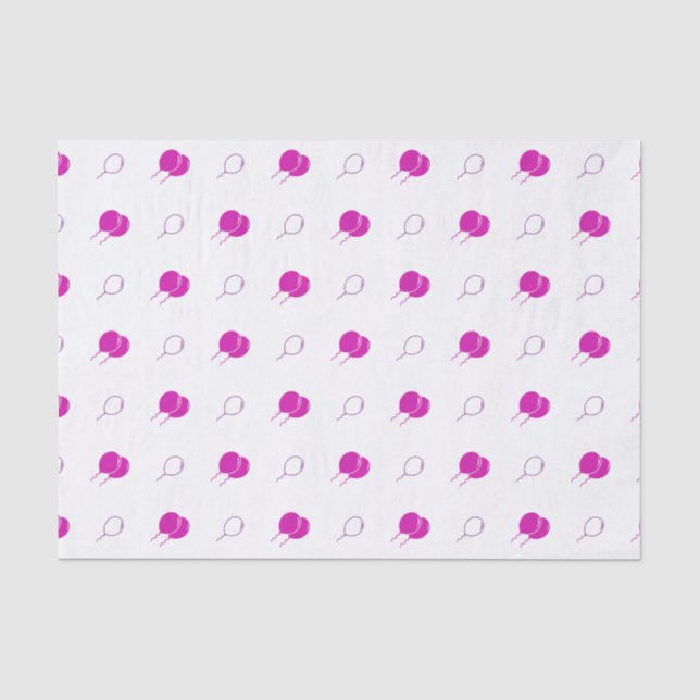 Mousseline Papier Tissu Ballons Rose (Recto)