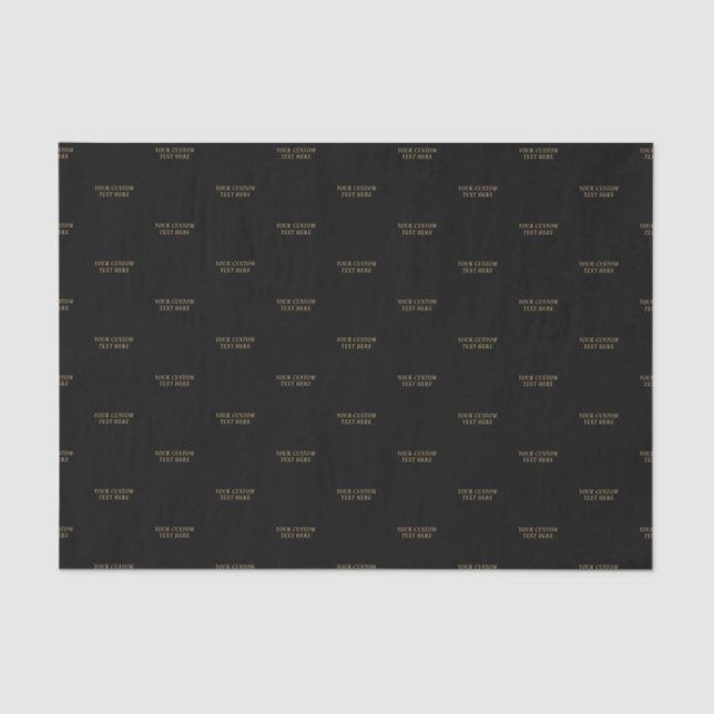 Mousseline Papier Tissu Black & Gold (Recto)