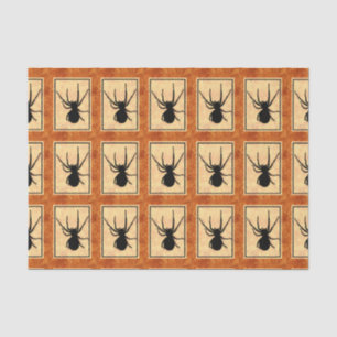 Mousseline Papier Tissu Black Spider