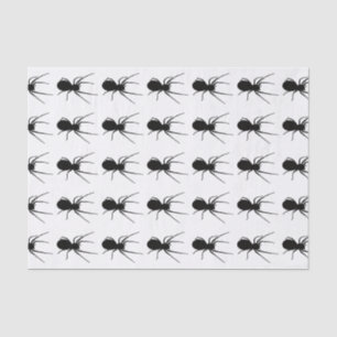 Mousseline Papier Tissu Black Spider