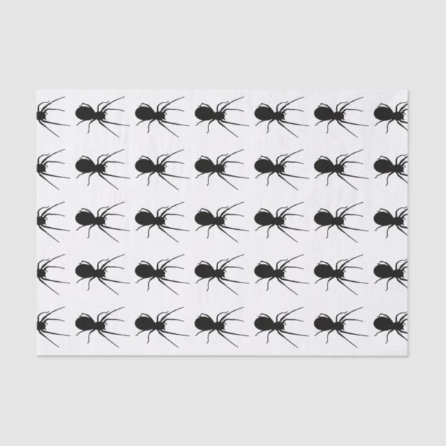 Mousseline Papier Tissu Black Spider (Recto)