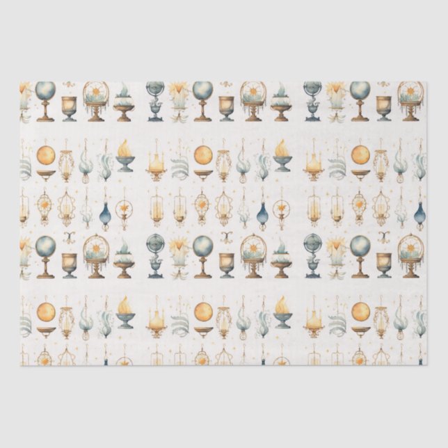 Mousseline Papier Tissu Boho Vintage (Recto)