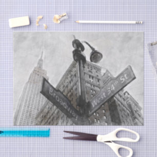 Mousseline Papier Tissu Broadway NYC - New York City Cadeau