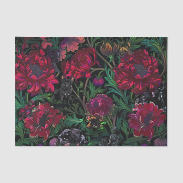 Mousseline Papier Tissu Buldog Français (Recto)