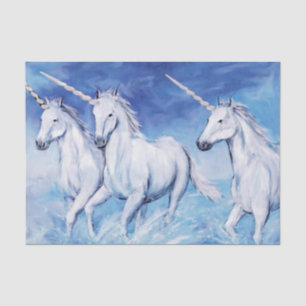 Mousseline Papier Tissu Cadeau Unicorn