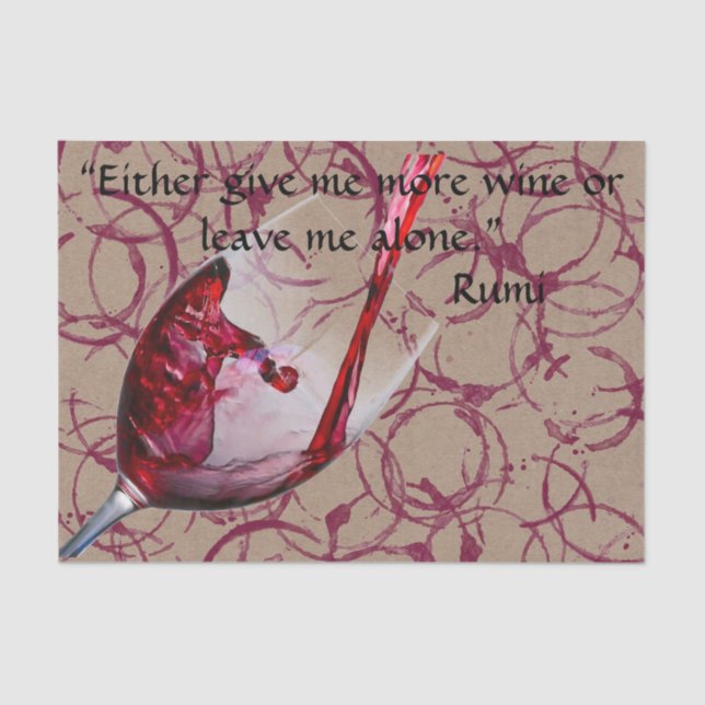 Mousseline Papier Tissu Cadeau Vin (Recto)