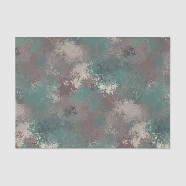 Mousseline Papier Tissu Camion Woodland Biodanger (Recto)