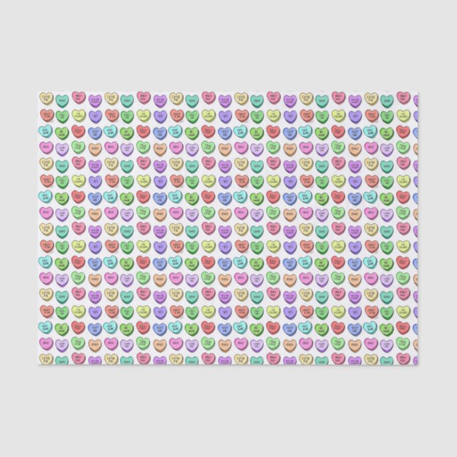 Mousseline Papier Tissu Candy Heart (Recto)